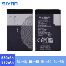 SIYAA-batería Original BL-4C BL-4B para Nokia, Pila de BL-5C para Nokia 2630, 7373, N75, N76, 6111, 6136, 5140, 5070, BL-5B, BL, 4B, BL, 4C, BL, 5C 2024 - compra barato