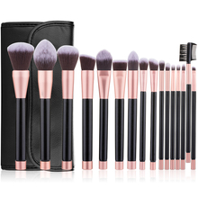 RANCAI 16pcs Makeup Brushes Foundation Powder Eyeshadow Blending Kits contour Brush Cosmetic Beauty Tools Kit with Leather Bag 2024 - buy cheap