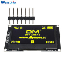 Diymore желтый 2,42 "2,42 дюймовый ЖК-экран 128x64 oled-дисплей модуль IIC I2C SPI серийный 12864 OLED дисплей для C51 STM32 SPD0301 2024 - купить недорого
