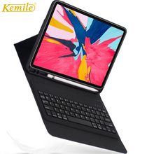 Kemile-funda para teclado con Bluetooth, portalápices con tapa magnética para iPad Pro 11 2018, 11 pulgadas 2024 - compra barato