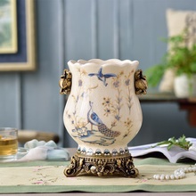 European Retro Vases New Chinese Home Accessories Settings Creative Ceramic Flower Arrangements Handicraft Arrangements Table Va 2024 - buy cheap