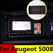 Car armrest box storage box central storage compartment compartment storage box Auto Accessories For Peugeot 5008 2017-2019 2024 - buy cheap