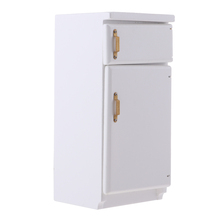 Miniature White Wood Refrigerator Fridge Furniture for 1/12 Dolls House Kitchen Dining Room Accessories Kids Pretend Play 2024 - buy cheap