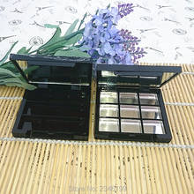 9 Grids Empty Eye Shadow with Mirror, Aluminum Black Palette Pans, Makeup Tool, Cosmetic DIY High Quality Plastic Box, 30pcs/lot 2024 - buy cheap