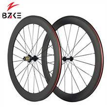 BZKE carbon wheel for road bike 700c carbon wheelset 45mm depth tubeless carbon bicycle rim roads powerway R13 hubs basalt brake 2024 - buy cheap