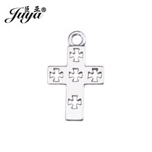 JUYA Alta Qualidade Escavado Cruz Encantos Pingentes para Pulseira Fazendo 17x11mm 50 pçs/lote China Componente Jóias Fornecedores AO0620 2024 - compre barato