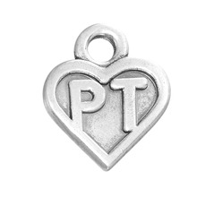 my shape 30pcs Metal Antique Silver Plated Physical Therapist in  Heart Charms Jewelry For Making 2024 - buy cheap