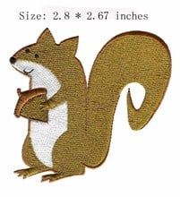 Small Squirrel embroidery patch 2.8" wide /foraging for food/cheap and fine/stockings patch 2024 - buy cheap