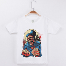 2019 Hot Sale Skull Printed Design T Shirts Kids Tshirt Boys Cotton O-Neck Short Sleeve Basic White Tees Top Cool Boy Tee Shirt 2024 - buy cheap