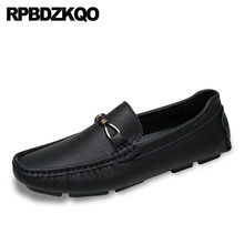 Loafers Breathable Comfort Spring Black Metal Tip 2021 Men Shoes Casual Leather Designer Slip On Fashion Solid Driving Moccasins 2024 - buy cheap