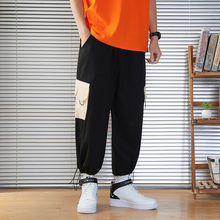 2020 New Style Men's Jogger Trousers Summer Hip Hop Harem Pants Fashion Pockets Straight Streetwear Ankle-Length Male Sweatpants 2024 - buy cheap