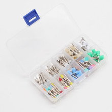 Kit de escovas de dentista com 1 caixa de material dentário, fecho de nylon com cores misturadas, polimento plano e escovas para uso odontológico 2024 - compre barato