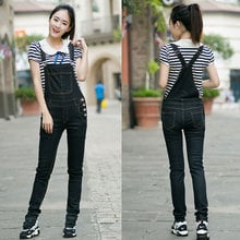 2020 New Women's Modis Denim Overalls Women's Black trousers Korean version of the Denim Slim Slimming Wild tide pants Size S-XL 2024 - buy cheap