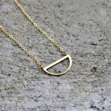 Geometric Half Moon Necklace Trendy Simple Jewelry Dropshipping YP6468 2024 - buy cheap