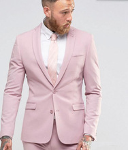 Latest Coat Pant Designs Hot Pink Men Suit Wedding Suits for Men Jacket Terno Slim Fit Custom Tuxedo 2 Piece Blazer Masculino 2024 - buy cheap