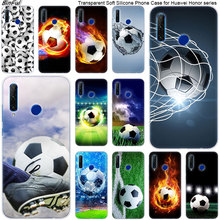Горячий футбольный мяч силиконовый чехол для телефона Huawei Honor 20 20i 10 9 8 Lite 8X 8C 8A 8S 7S 7A Pro View 20 Модный чехол 2024 - купить недорого