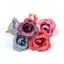 100pcs/lot 4cm Silk Artificial Retro Rose Flower Heads For Wedding Home Decoration Wreath Handicrafts DIY Cheap Fake Flowers 2024 - buy cheap