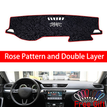 Rose Pattern For SKODA Superb 2016 2017-2019  Dashboard Cover Car Stickers Car Decoration Car Accessories Interior Car Decals 2024 - buy cheap