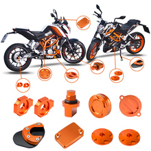 Bloques de eje trasero para KTM 125 200 390 Duke 2011-2015, cubierta de filtro de aceite, tapa de depósito de freno delantero y trasero, pata de cabra, enchufe de motor 2024 - compra barato