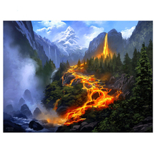 5D Diy Diamond Painting Cross Stitch full Square Round Diamond Embroidery Volcano eruption picture for room Decor H922 2024 - buy cheap