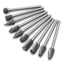 New 10Pc 1/8" 6mm Tungsten Carbide Cutter Rotary Burr Set CNC Engraving Bit Tool 2024 - buy cheap