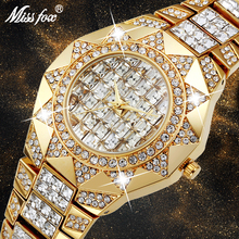 MISSFOX Women Watches Brand Luxury Sun Japan Movement Full Diamond Steel Silver Ladies Watch Analog Round Quartz Wristwatch 2024 - buy cheap