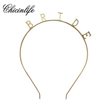 Chicinlife-Diadema de corona de metal para fiesta, accesorios de decoración para fiesta de boda, novia, despedida de soltera, 1 Uds. 2024 - compra barato