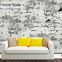 HaokHome Modern Faux Brick 3D Wallpaper Rust Red/White Textured Contact Paper Rolls Living room Bedroom Home Wall Decoration 2024 - buy cheap