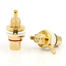 200pieces High Quality 24K Gold Plated RCA Jack Chassis Socket / RCA Plug Socket Connectors 2024 - buy cheap