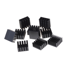 10Pcs/lot 20mm x 20mm x 10mm Heat Sink Heatsinks Cooling Aluminum Radiator Black Color Wholesale 2024 - buy cheap