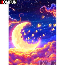 HOMFUN Full Square/Round Drill 5D DIY Diamond Painting "Moon scenery" 3D Diamond Embroidery Cross Stitch Home Decor A19358 2024 - buy cheap