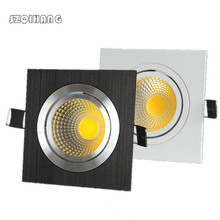 Luz descendente Led regulable COB, foco de techo, 7w, 10w, 85-265V, luces empotrables de techo, iluminación interior, blanco, negro y plateado 2024 - compra barato