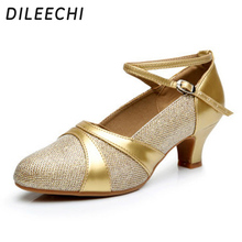 DILEECHI latin dance shoes square hard sole Ballroom dancing shoes low heel 2024 - buy cheap