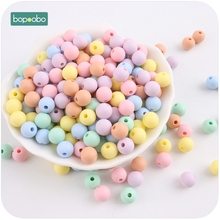 Bopoobo 40pcs Silicone Beads Round Shape  9mm Nurse Gifts Teether BPA Free Ecofriendly Beads Bracelet DIY Jewelry Baby Teether 2024 - buy cheap