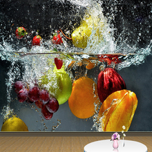 Free Shipping Large Mural Custom 3D Photo Wallpaper Fruits Spray Modern Creative Wall Papers Restaurant Living Room Home Decor 2024 - buy cheap