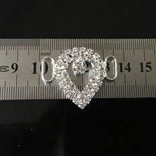 CJSIR 5 шт кристалл горный хрусталь Бикини отделка сердечки разъемы Пряжка металлическая цепь для плавания одежда украшения для бикини 2024 - купить недорого