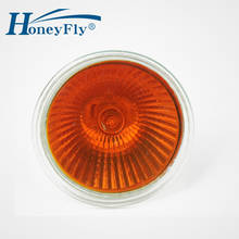 HoneyFly 3pcs Orange Flame Lamp 35W/50W 12V/220V GU5.3 JCDR Dimmable Amber Lamp Bulb Spot Light Quartz Fireplace SomineLamba 2024 - buy cheap