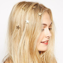 1PCS2018 latest gold small star coil spring clip hairpin hair accessories jewelry suitable for women and girls head jewelry wedd 2024 - buy cheap
