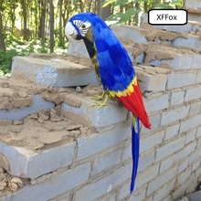 Loro azul de la vida real grande, modelo de espuma y pluma de simulación, periquito, regalo de pájaro de 43cm, xf0143 2024 - compra barato