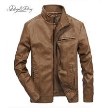 DAVYDAISY 2019 High Quality PU Leather Jackets Men Autumn Solid Stand Collar Fashion Men Jacket Jaqueta Masculina 5XL DCT-245 2024 - buy cheap