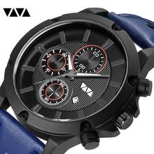 VAVA VOOM Sport Men Watches Fashion Mens Quartz Wristwatch Waterproof Breathable Leather Strap Calendar Clock reloj hombre Gifts 2024 - buy cheap