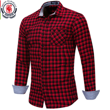 Fredd Marshall Plaid Shirt Men 2019 New Long Sleeve Checks Shirts Male Slim Fit Camisa Masculina Casual Business Dress Shirt 170 2024 - buy cheap