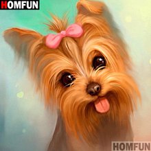 HOMFUN Full Square/Round Drill 5D DIY Diamond Painting "dog" Embroidery Cross Stitch 5D Home Decor A16346 2024 - buy cheap