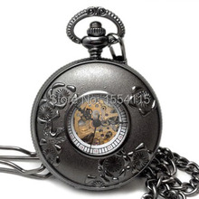 20pcs/lot  DHL Free Shipping  Top Quality Cool Black  Mechanical Pocket Watch Men's Flip Pocket Watch Christmas Wholesale 2024 - buy cheap