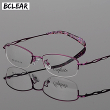 BCLEAR 2018 Hot Retro Luxury Women Glasses Frame Clear Lens Alloy Lady Eye Glasses Floral Optical Frames Vintage Female Eyewear 2024 - buy cheap