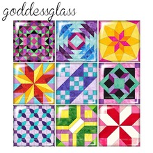 New Origami patterns Geometric shapes 12mm/20mm/25mm/30mm Square photo glass cabochon demo flat back Making findings FB0003 2024 - buy cheap
