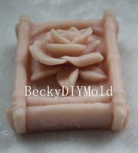 Atacado!!1pcs molde artesanal de silicone sabonete de silicone bambu e rosa (zx270) 2024 - compre barato