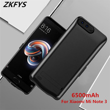 ZKFYS 6500 мАч портативный запасной аккумулятор для Xiaomi Mi Note 3 Высокое качество Ультра тонкое быстрое зарядное устройство крышка батареи 2024 - купить недорого