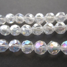 Cuentas de cristal facetadas para fabricación de joyas, abalorios de Disco de 6mm y 8mm, transparentes de color AB 2024 - compra barato