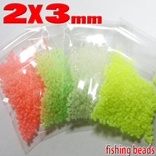 Oval soft fishing beads 4 colors size:2mm*3mm quantity:1000pcs/lot hole diameter:0.8mm 2024 - buy cheap